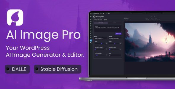 AI Image Pro 2.0.1 – WordPress AI Image Generator & Editor, DALLE & Stable Diffusion