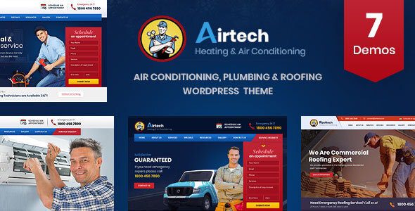 Airtech 3.4.0 – Plumber HVAC and Repair theme