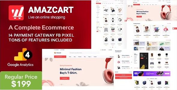 AmazCart 4.2 – Laravel Ecommerce System CMS Multi-Vendor