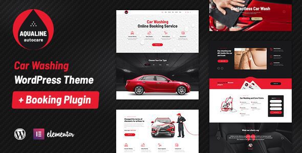 Aqualine 2.0.0 – Car Washing Service with Booking System WordPress Theme