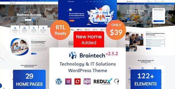 Braintech 2.7.7 – Technology & IT Solutions WordPress Theme
