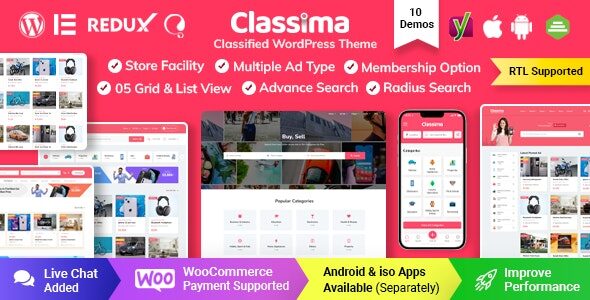 Classima 2.13.3 – Classified Ads WordPress Theme
