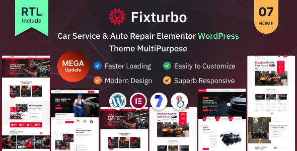 Fixturbo 1.0.3 – Car Service & Auto Repair Elementor WordPress Theme MultiPurpose