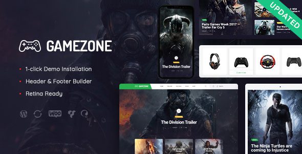 Gamezone 1.1.11 – Video Gaming Blog & Esports Store WordPress Theme