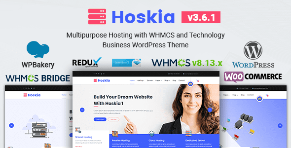 Hoskia 3.6.1 – Multipurpose Hosting WordPress with WHMCS Theme