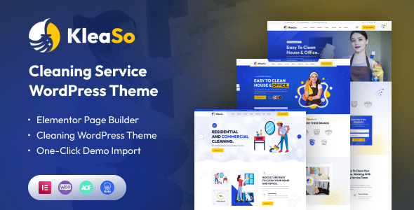 Kleaso 1.0.6 – Cleaning Services WordPress Theme