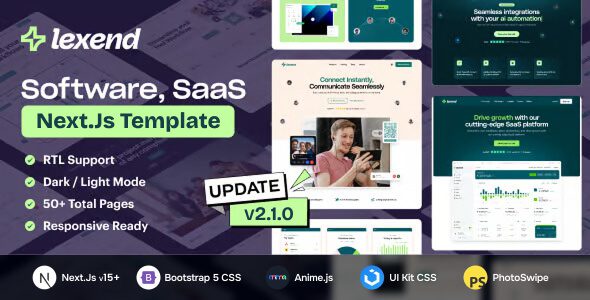 Lexend 2.2.0 – Software, SaaS & Startup NextJs Template