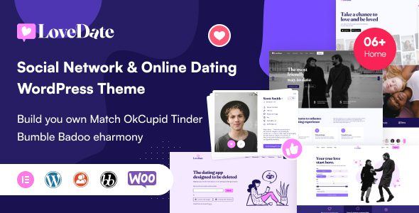 LoveDate 3.6.5 – Social Dating Network WordPress Theme