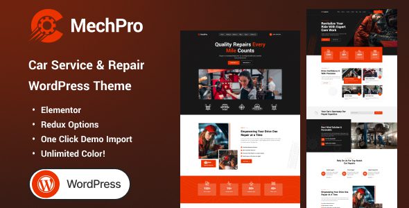 Mechpro 1.0.0 – Car Service & Repair WordPress Theme