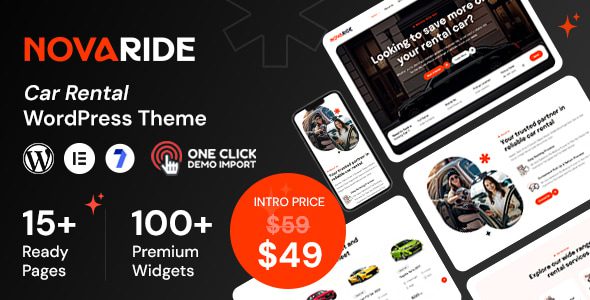 Novaride 1.0.3 – Car Rental WordPress Theme