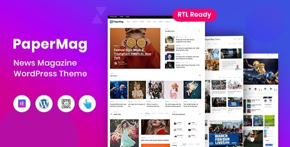 PaperMag 1.0.5 – News Magazine WordPress Theme
