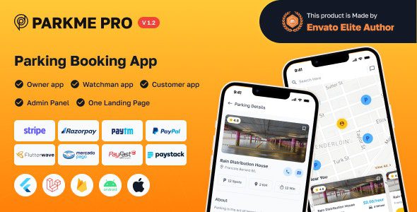 ParkMePRO 1.2.0 – Flutter Complete Car Parking App with Owner and WatchMan app