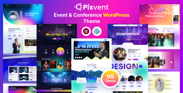 Pixvent 1.1 – Event and Conference WordPress Theme