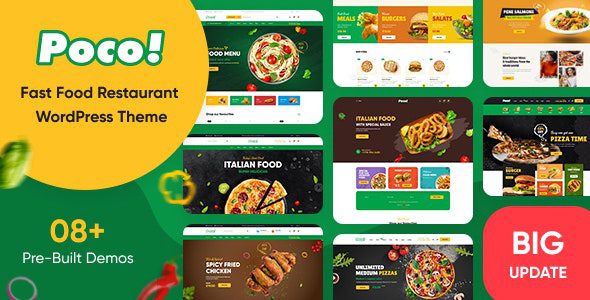 Poco 2.2.6 – Fast Food Restaurant WordPress Theme