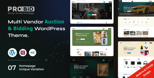 Probid 1.1.0 – Multi Vendor Auctions WooCommerce WordPress Theme