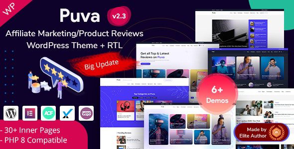 Puva 2.3 – Online Blogging & Affiliate Product Reviews WordPress Theme