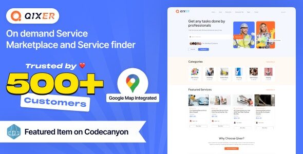 Qixer 2.2.0 – Multi-Vendor On demand Service Marketplace and Service Finder