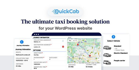 QuickCab 1.3.3 – WooCommerce Taxi Booking Plugin