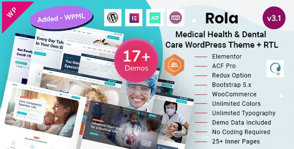Rola 3.1 – Medical Health, Dentist Clinic & Healthcare WordPress Theme
