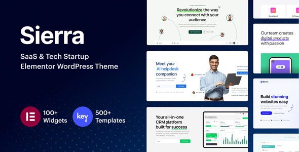 Sierra 1.9 – SaaS & Tech Startup Elementor WordPress Theme
