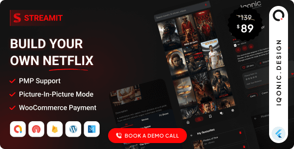 Streamit 1.4.0 – Movie, TV Show, Video Streaming Flutter App With WordPress Backend
