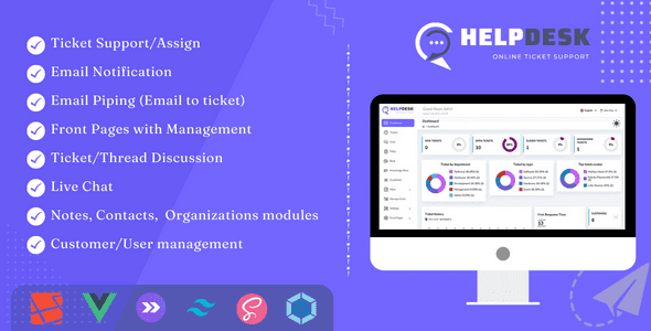 Ticket System 4.0.7 – Laravel HelpDesk Pro with Email to Ticket Support