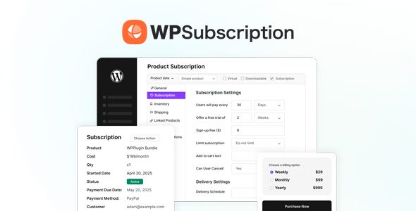 WPSubscription Pro 1.15.0 – WooCommerce Subscription Management Plugin