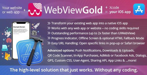 WebViewGold for iOS 14.0 – WebView URL/HTML to iOS app + Push, URL Handling, APIs