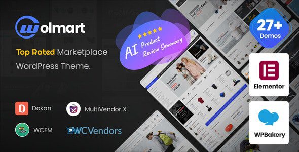 Wolmart 1.9.7 – Multi-Vendor Marketplace WooCommerce Theme